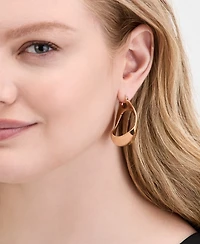 I.n.c. International Concepts Gold-Tone Twisted Hoop Earrings, Exclusively at Macy's