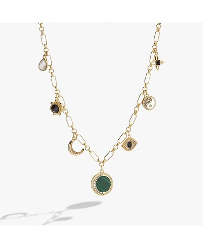Alex and Ani Malachite Fashion Charm Necklace