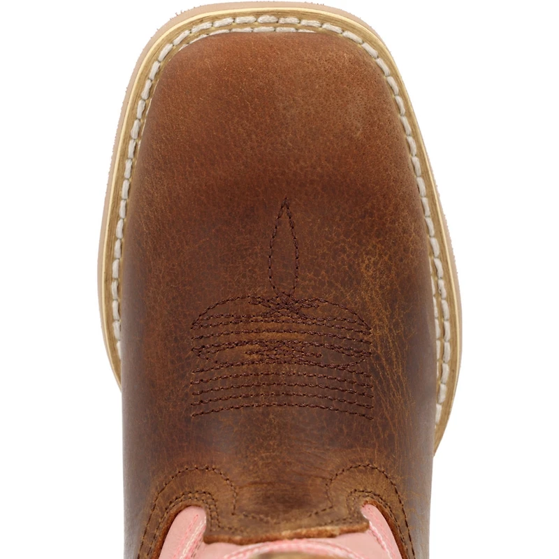 Durango Kids Lil' Rebel Pro Dark Chestnut Bubble Gum Western Boot