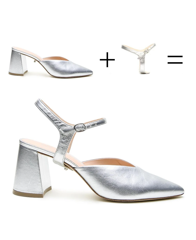 Alterre Women's Jackie Silver Customizable V Mule