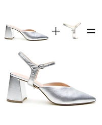 Alterre Women's Jackie Silver Customizable V Mule