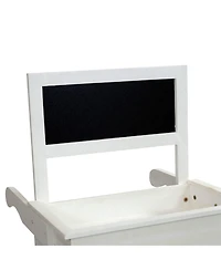 3-Tiered Fir Wood Plant Stand with Chalkboard - 44.25” H - White