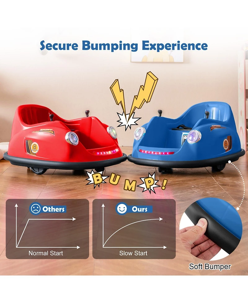 12V Electric Kids Ride on Bumper Car Battery Powered Bumping with Remote Control