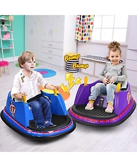 12V Electric Kids Ride On Bumper Car with Flashing Lights for Toddlers
