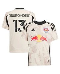 Adidas Big Boys and Girls Eric Maxim Choupo-Moting Tan New York Red Bulls 2025 Stone Kit Replica Player Jersey