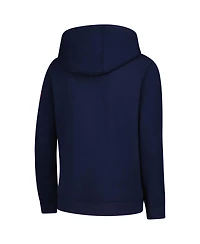 Outerstuff Big Boys and Girls Navy Montreal Canadiens Authentic Pro Wordmark Fleece Pullover Hoodie