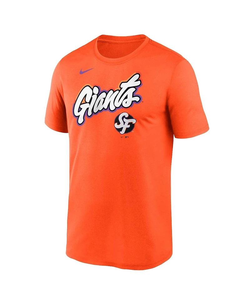 Nike Men's Orange San Francisco Giants 2025 City Connect Team Phrase Legend Performance T-Shirt