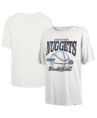 '47 Brand Women's White Denver Nuggets City Edition Down Court Sadie T-Shirt