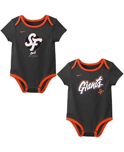 Nike Newborn 2-Pack Gray San Francisco Giants 2025 City Connect Bodysuit
