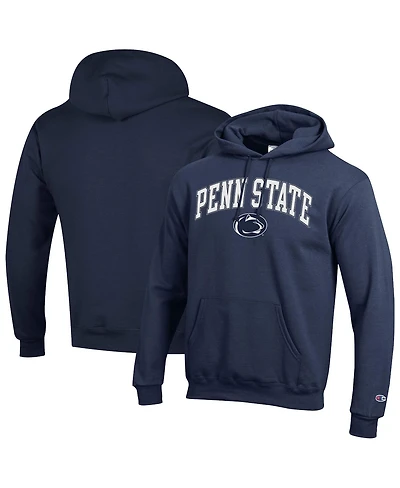 Champion Men's Navy Penn State Nittany Lions Arched Logo Fleece Pullover Hoodie