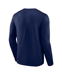 Fanatics Men's Alexander Ovechkin Athletic Navy Washington Capitals Nhl All-Time Leading Goal Scorer Badges Long Sleeve T-Shirt