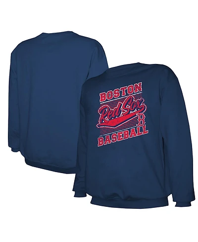 Stitches Men's Navy Boston Red Sox Lightweight Crew Sweatshirt