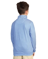 Tailorbyrd Boys Stripe Printed Performance Quarter Zip