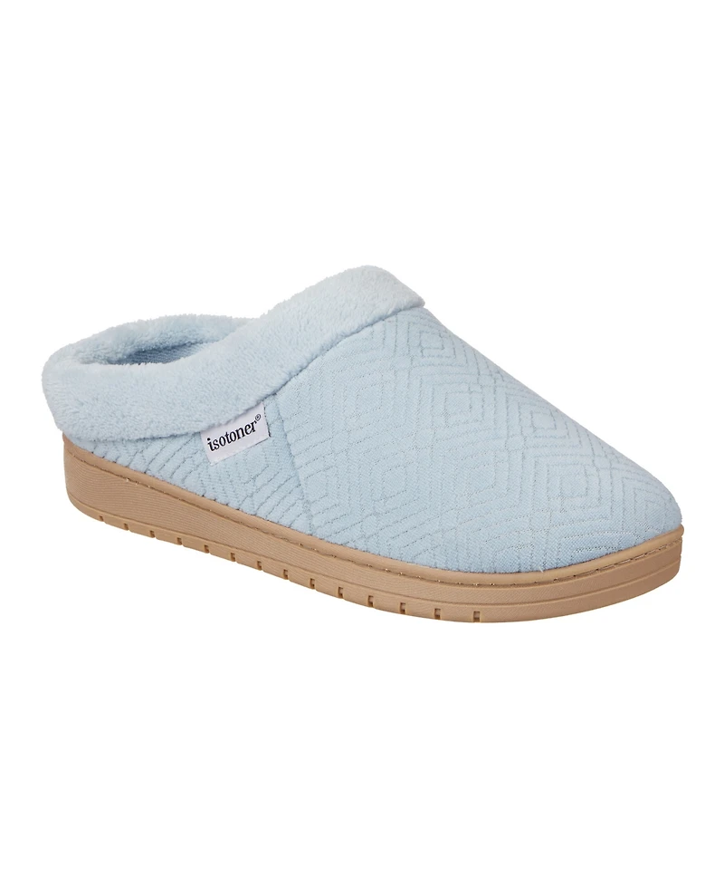 Isotoner Signature Women's Gemma Diamond Microterry Clog Slippers