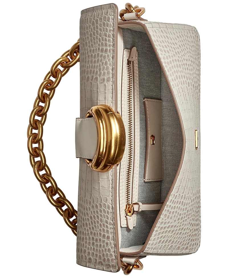 Donna Karan New York Valley Stream Embossed Croco Shoulder