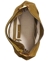 Donna Karan New York Glenwood Suede Shoulder with Beaded Tassel Detail