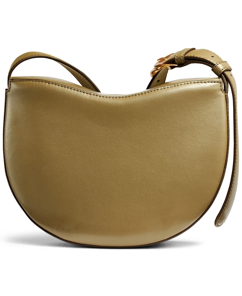 Donna Karan New York Valley Stream Leather Buckle Crossbody with Adjustable Strap