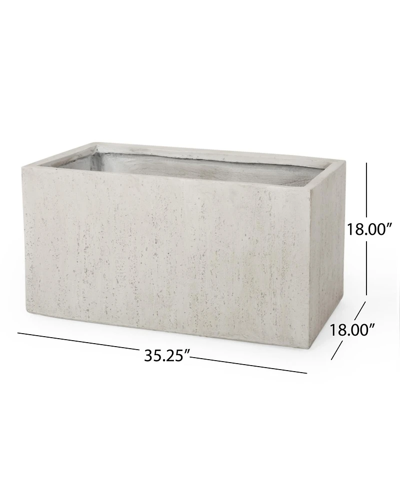 Modern Rectangular Concrete Planter: Effortless Outdoor Style with Durability