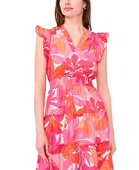 Msk Petite Floral-Print Maxi Dress