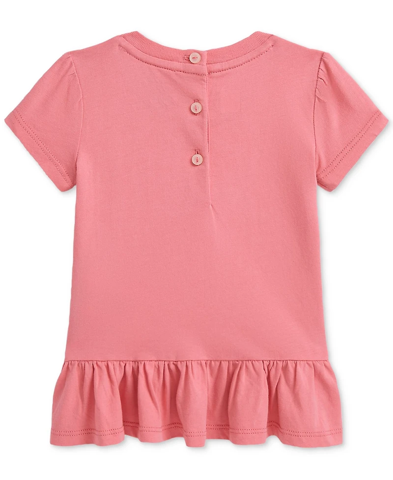 Polo Ralph Lauren Baby Girls Cotton Peplum Tee