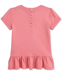 Polo Ralph Lauren Baby Girls Cotton Peplum Tee