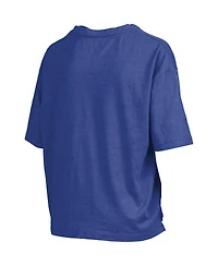 Pressbox Women's Royal Florida Gators 2025 Ncaa Men's Basketball National Champions World Ball Motley Crew Oversized Slub T-Shirt