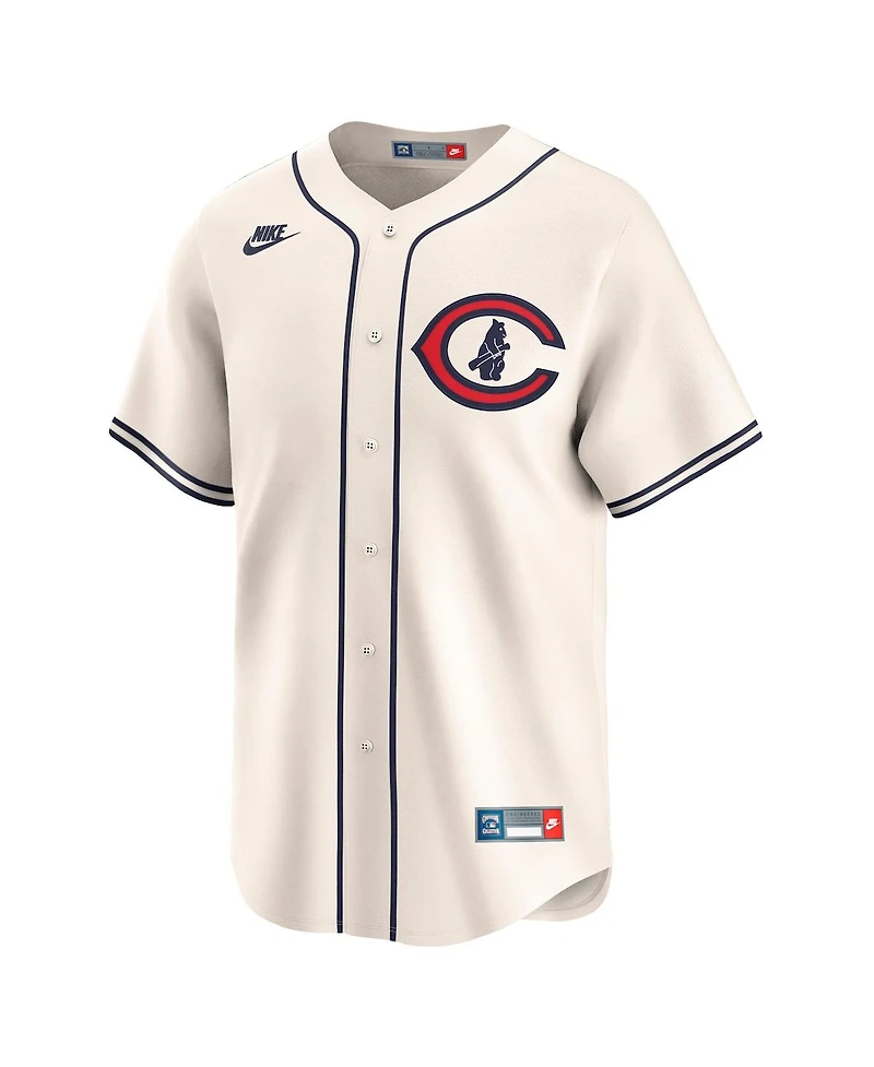 Nike Men's Seiya Suzuki Cream Chicago Cubs Throwback Cooperstown Collection Limited Jersey