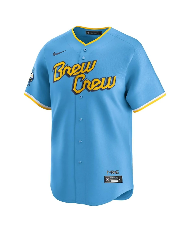 Nike Men's Light Blue Milwaukee Brewers City Connect Limited Jersey