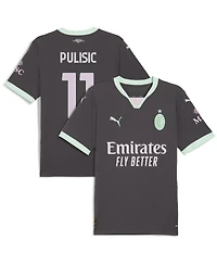 Puma Men's Christian Pulisic Charcoal Ac Milan 2024/25 Third Replica Player Jersey