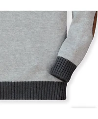 Hope & Henry Baby Boys Long Sleeve Mock Neck Herringbone Cable Sweater