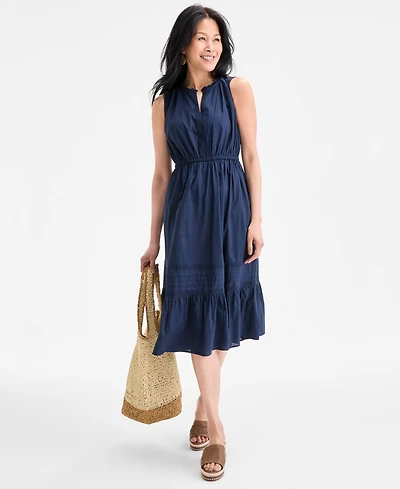 Style & Co Petite Cotton A-Line Dress, Exclusively at Macy's