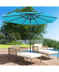 Gymax 300 Cm Patio Umbrella Heavy Duty Market w/ Tilt Mechanism Crank Handle
