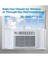 Black+Decker Window or Through The Wall Air Conditioner 18000 Btu, Ac Window Unit Cools Up to 1000 Square Feet, Window Ac Unit with Remote Control, 3