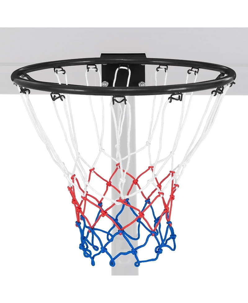 18 Inch Basketball Rim Goal Replacement with All Weather Net and Mounting Hardware-Black
