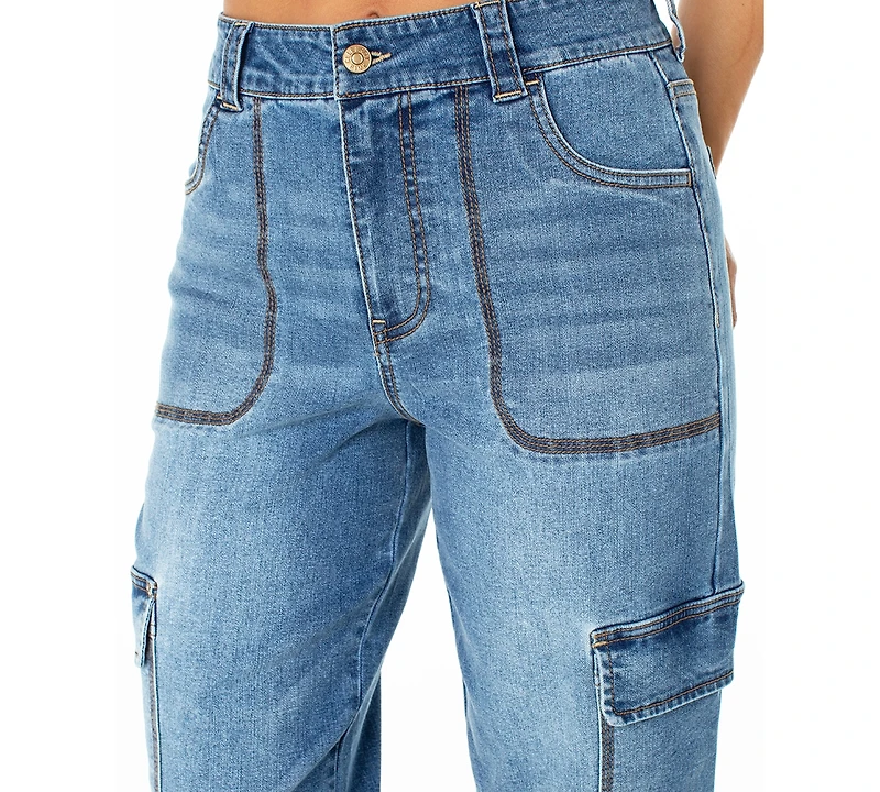 Celebrity Pink Juniors' High Rise Cargo Jogger Jeans
