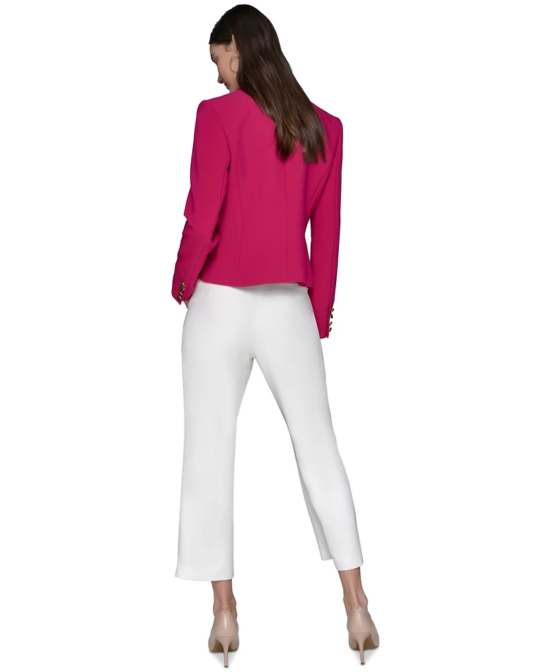 Karl Lagerfeld Paris Women's Peak-Lapel Cropped Jacket