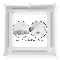 48" x 48" x 18" Whelping Box for Dogs and Puppies, Birthing Pen with Rails
