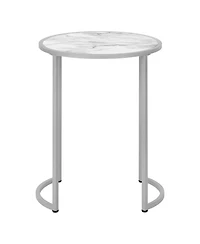 Compact Round End Table for Living Room or Bedroom