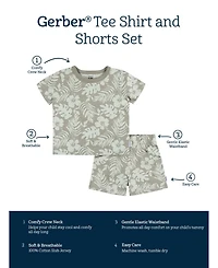 Gerber Toddler Boys Tropical Leaves