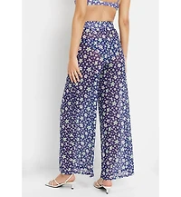 Lscn by Lascana Women's Floral Sheer Cover up Beach Dress Pants