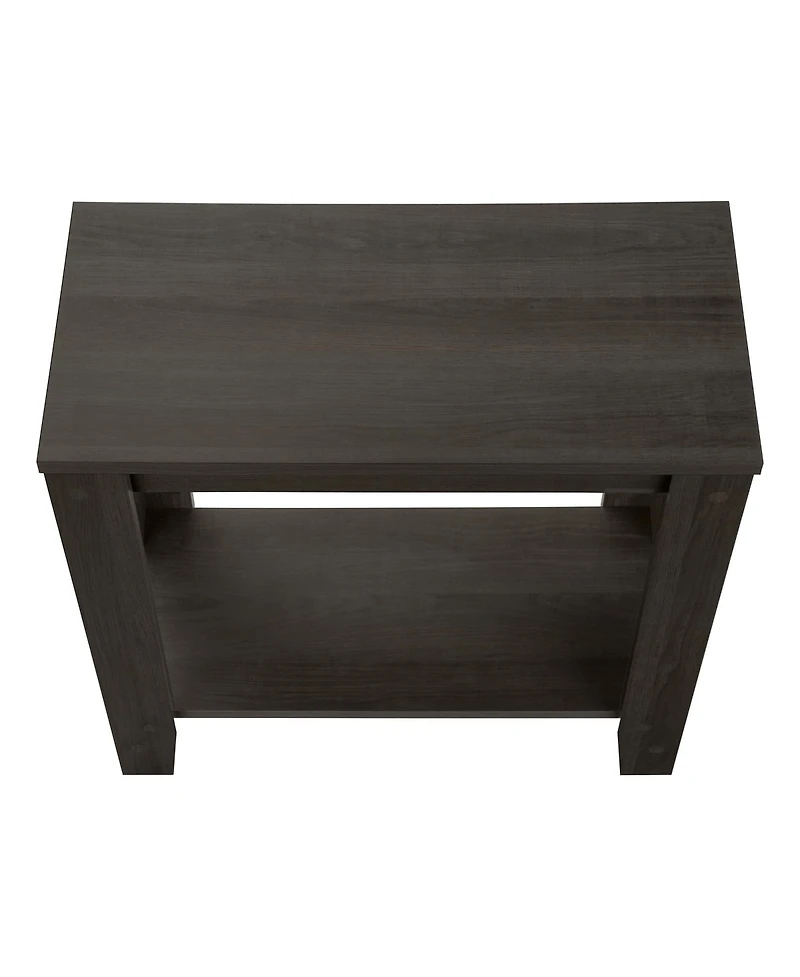 Classic Wood End Table with Shelf for Storage