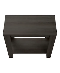 Classic Wood End Table with Shelf for Storage