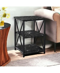 Space-Saving End Table with Two Shelves – Perfect for Small Living Rooms or Bedrooms