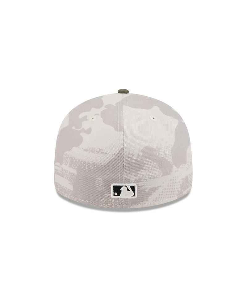 New Era Men's Light Beige/Olive Seattle Mariners 2025 Armed Forces Day Low Profile 59FIFTY Fitted Hat