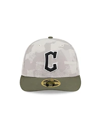 New Era Men's Light Beige/Olive Cleveland Guardians 2025 Armed Forces Day Low Profile 59FIFTY Fitted Hat