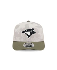 New Era Men's Light Beige/Olive Toronto Blue Jays 2025 Armed Forces Day 9SEVENTY Adjustable Hat