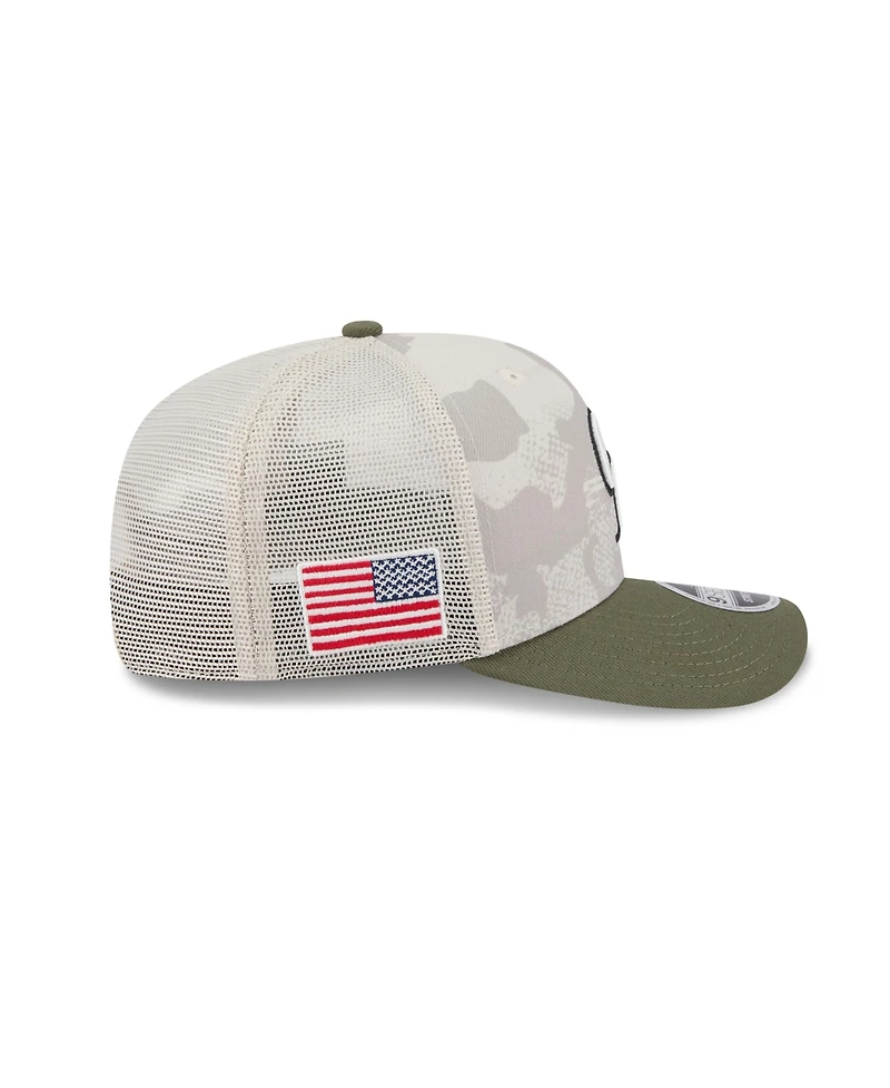 New Era Men's Light Beige/Olive Colorado Rockies 2025 Armed Forces Day 9SEVENTY Adjustable Hat