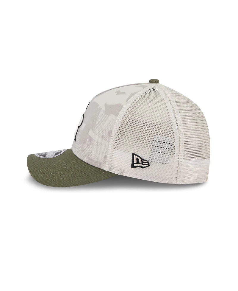 New Era Men's Light Beige/Olive Colorado Rockies 2025 Armed Forces Day 9FORTY M-Crown A-Frame Adjustable Hat