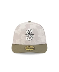 New Era Men's Light Beige/Olive Seattle Mariners 2025 Armed Forces Day 59FIFTY Fitted Hat