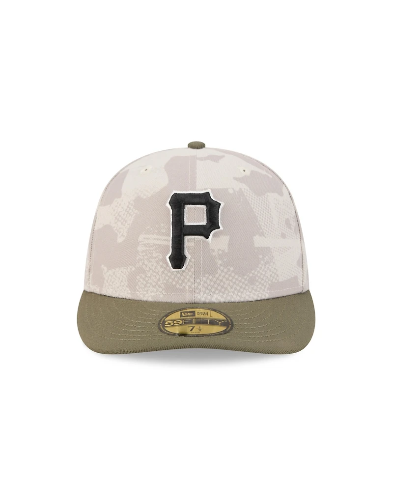 New Era Men's Light Beige/Olive Pittsburgh Pirates 2025 Armed Forces Day 59FIFTY Fitted Hat